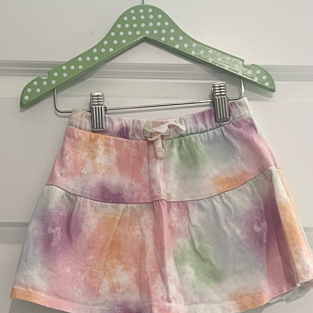 Colorful Tie-Dye Tiered Scooter Skort